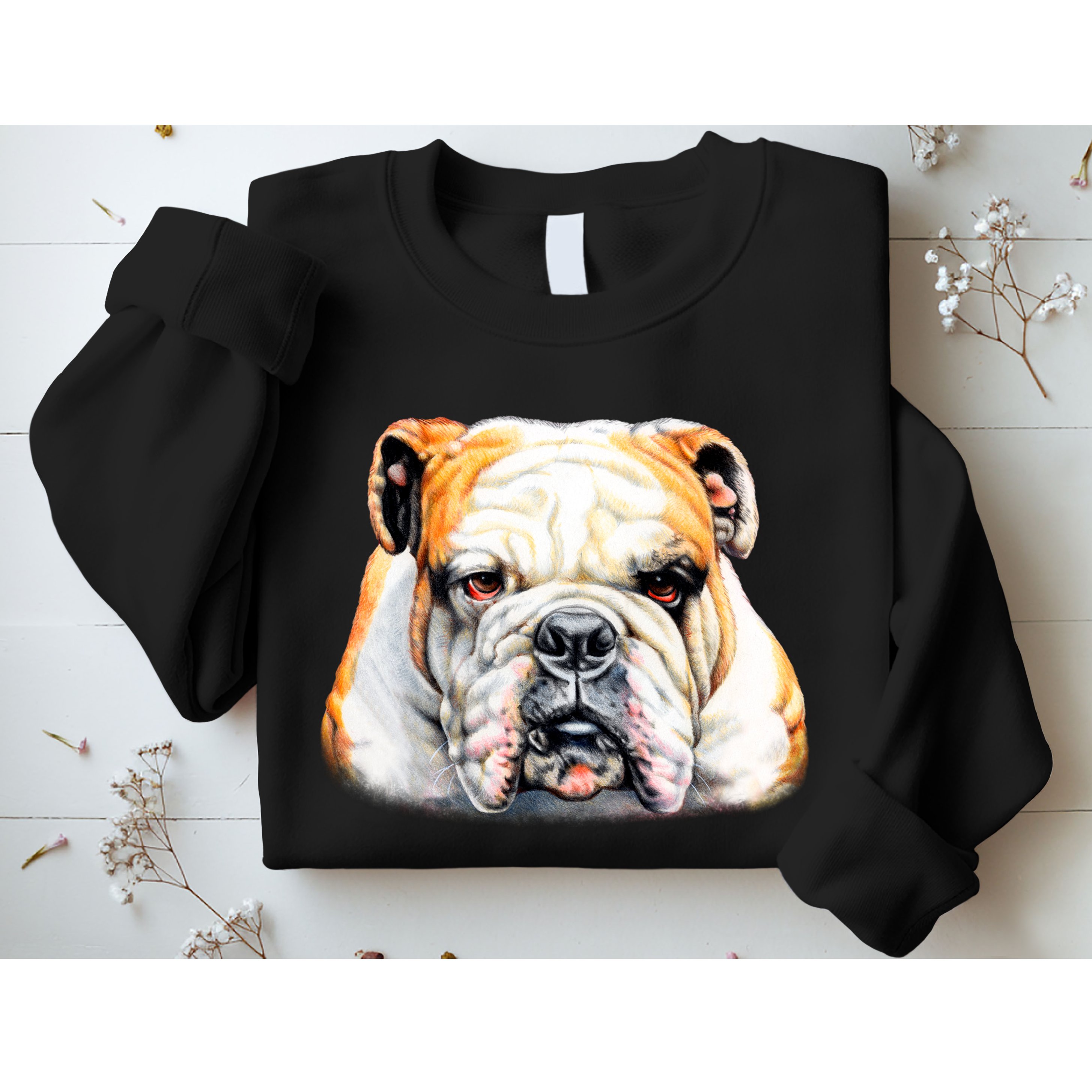 Bulldog Face Front Sweatshirt