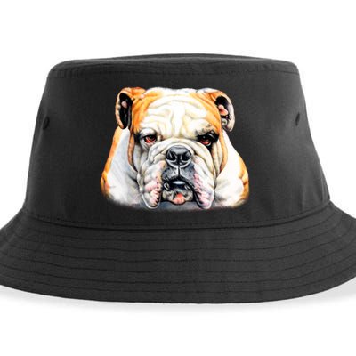 Bulldog Face Front Sustainable Bucket Hat