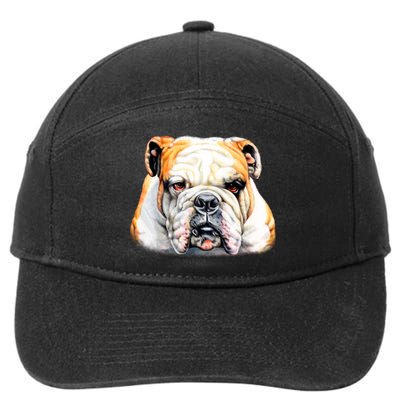 Bulldog Face Front 7-Panel Snapback Hat