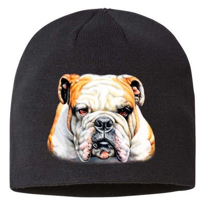 Bulldog Face Front Sustainable Beanie