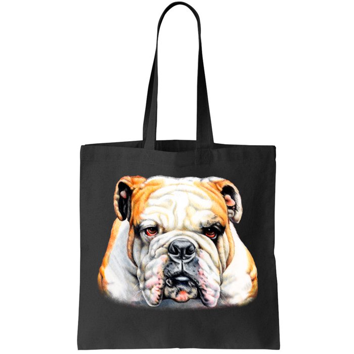 Bulldog Face Front Tote Bag