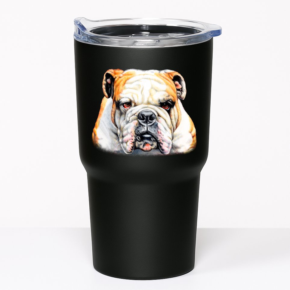 Bulldog Face Front Tumbler