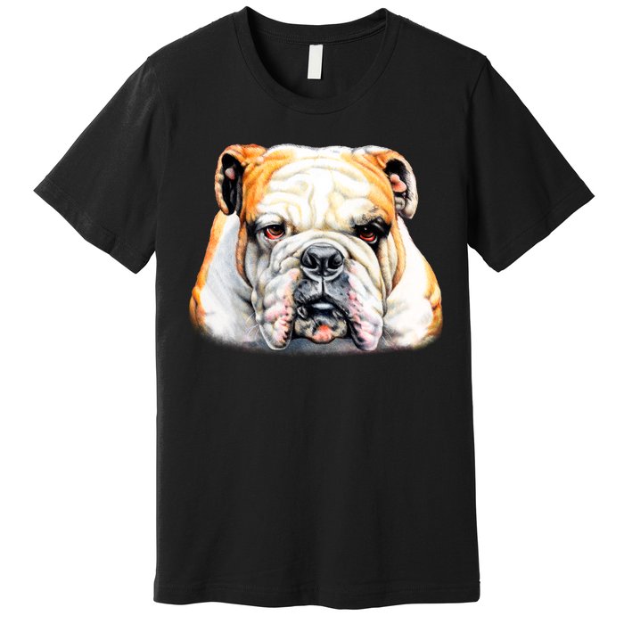 Bulldog Face Front Premium T-Shirt