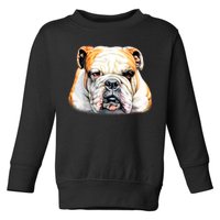 Bulldog Face Front Toddler Sweatshirt