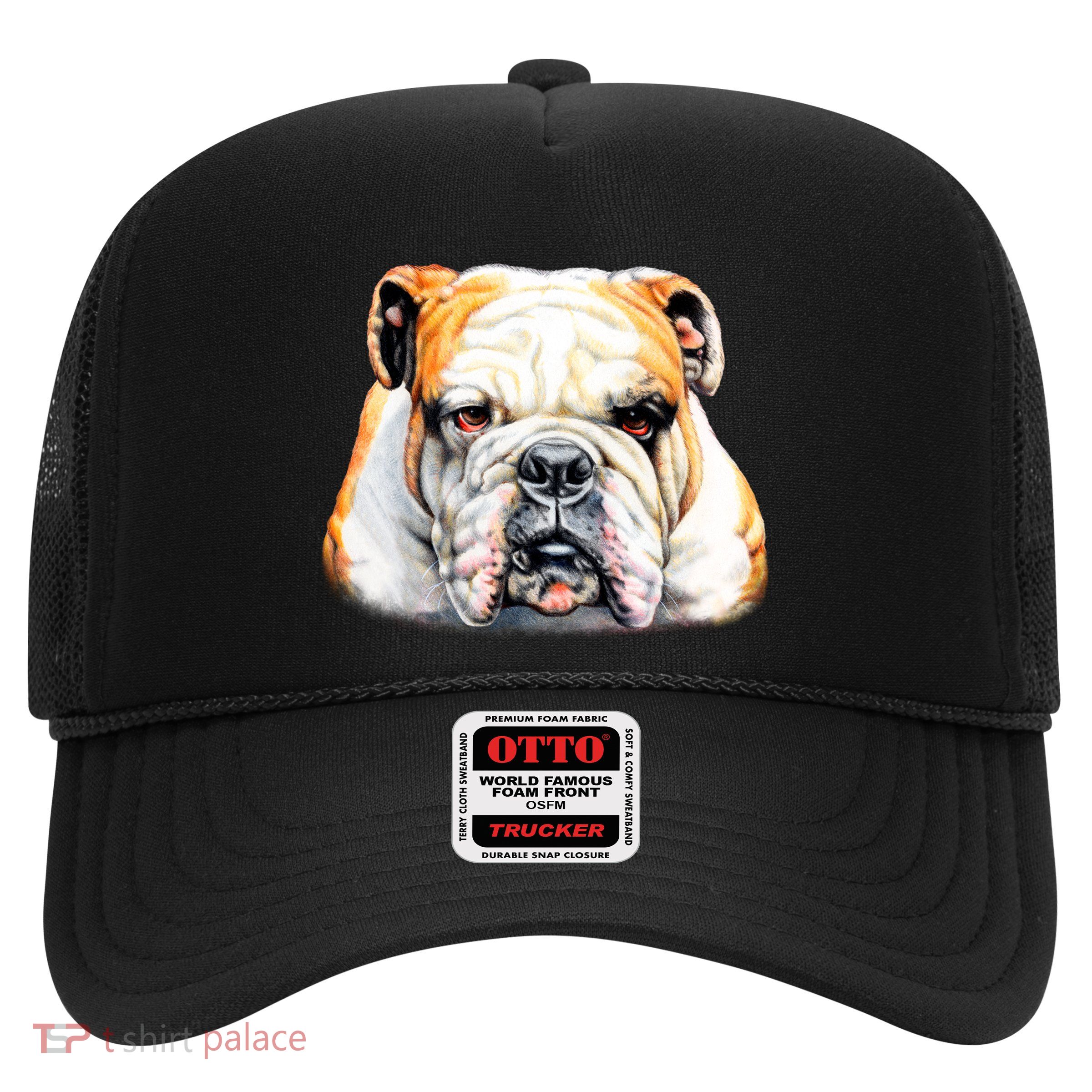 Bulldog Face Front Trucker Hat