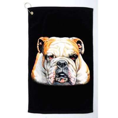 Bulldog Face Front Golf Towel