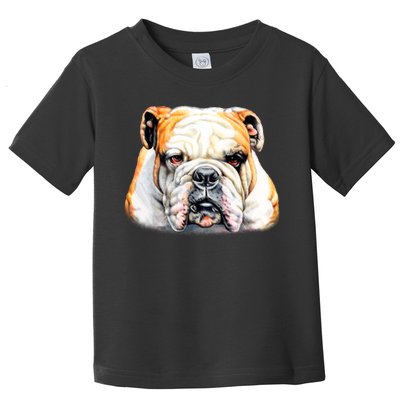 Bulldog Face Front Toddler T-Shirt