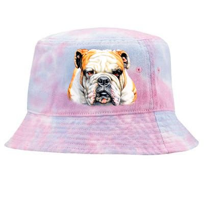 Bulldog Face Front Tie-Dyed Bucket Hat