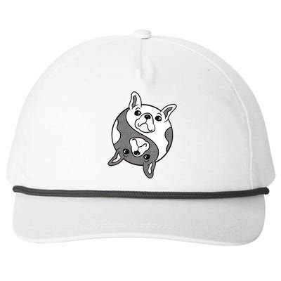 Bulldog Yin Yang  Snapback Five-Panel Rope Hat