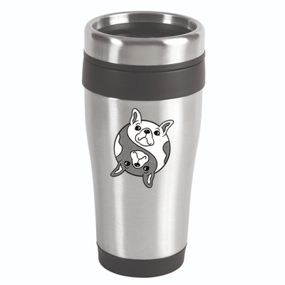 Bulldog Yin Yang  16oz Travel Tumbler