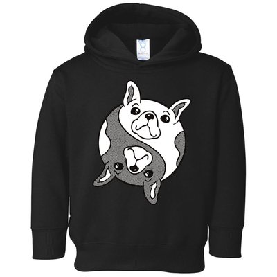 Bulldog Yin Yang  Toddler Hoodie