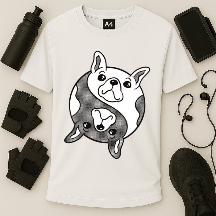 Bulldog Yin Yang  Cooling Performance Crew T-Shirt
