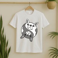 Bulldog Yin Yang  T-Shirt