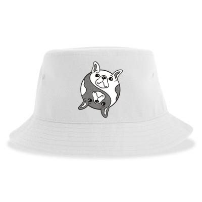 Bulldog Yin Yang  Sustainable Bucket Hat