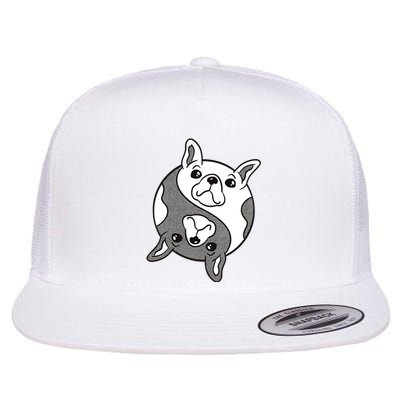 Bulldog Yin Yang  Flat Bill Trucker Hat