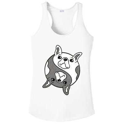 Bulldog Yin Yang  Ladies PosiCharge Competitor Racerback Tank