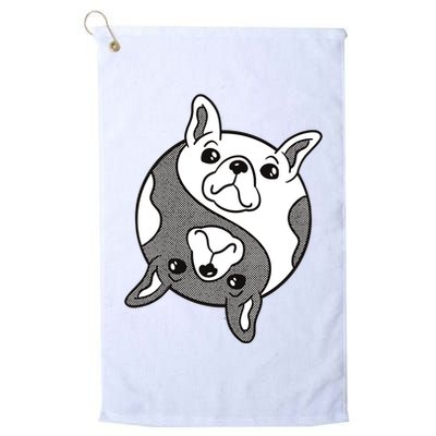 Bulldog Yin Yang  Golf Towel