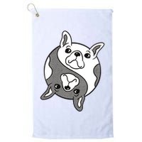 Bulldog Yin Yang  Golf Towel