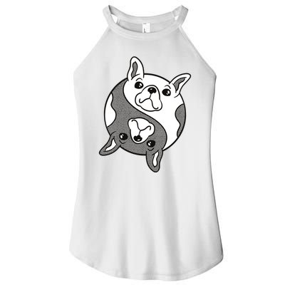 Bulldog Yin Yang  Women's Perfect Tri Rocker Tank