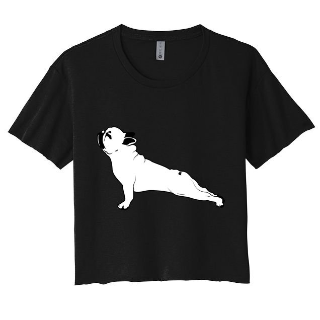 Bulldog Yoga Pose Crop Top
