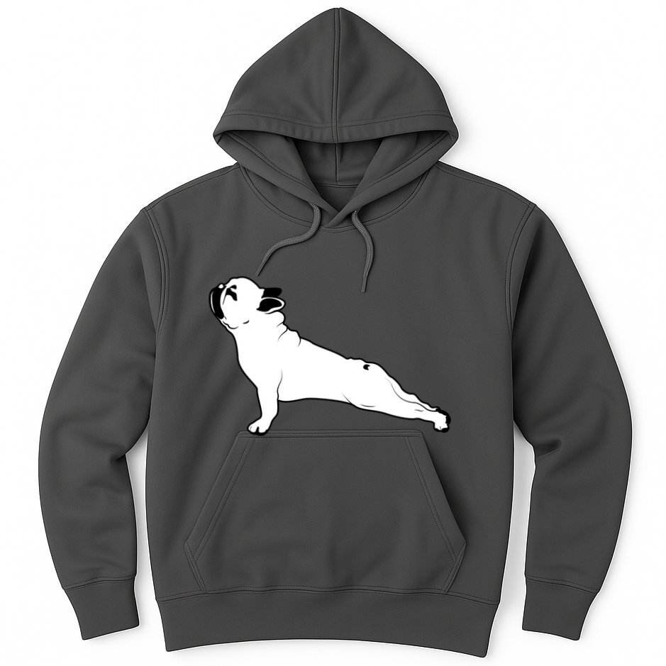 Bulldog Yoga Pose Hoodie