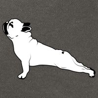 Bulldog Yoga Pose Cotton Canvas Backpack