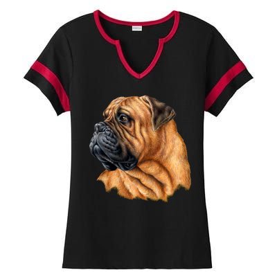 Bullmastiff Canine Dog Ladies Halftime Notch Neck Tee