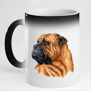 Bullmastiff Canine Dog 11oz Black Color Changing Mug