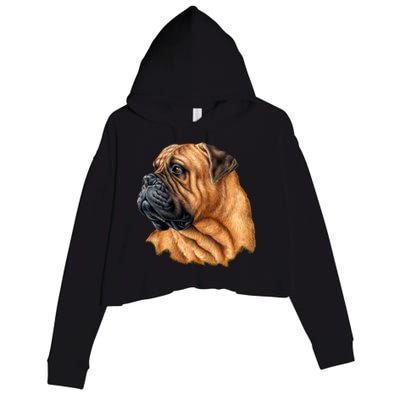 Bullmastiff Canine Dog Crop Fleece Hoodie