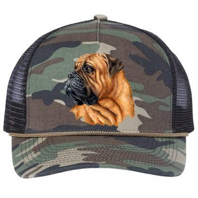 Bullmastiff Canine Dog Retro Rope Trucker Hat Cap