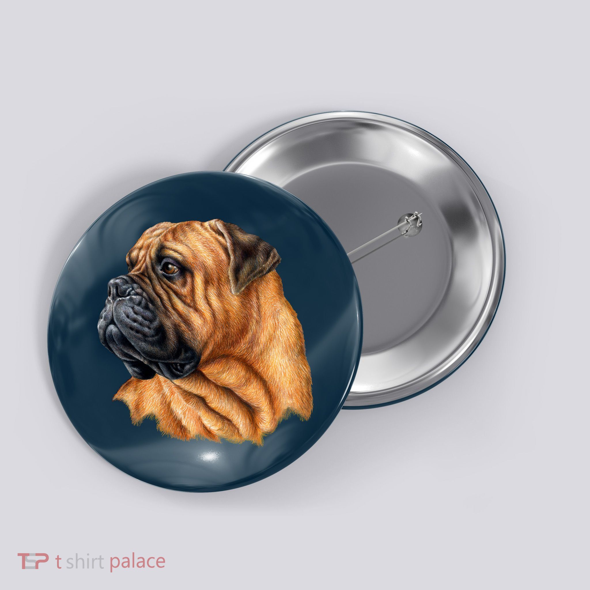 Bullmastiff Canine Dog Button