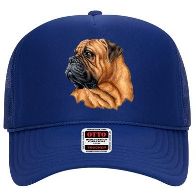 Bullmastiff Canine Dog High Crown Mesh Back Trucker Hat