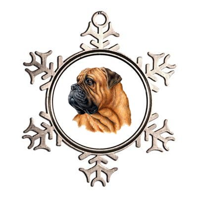 Bullmastiff Canine Dog Metallic Star Ornament