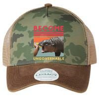 Become Ungovernable Moo Deng Hippo Legacy Tie Dye Trucker Hat