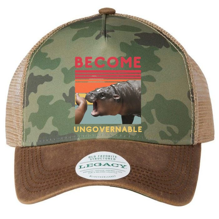 Become Ungovernable Moo Deng Hippo Legacy Tie Dye Trucker Hat