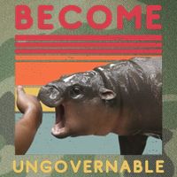 Become Ungovernable Moo Deng Hippo Legacy Tie Dye Trucker Hat