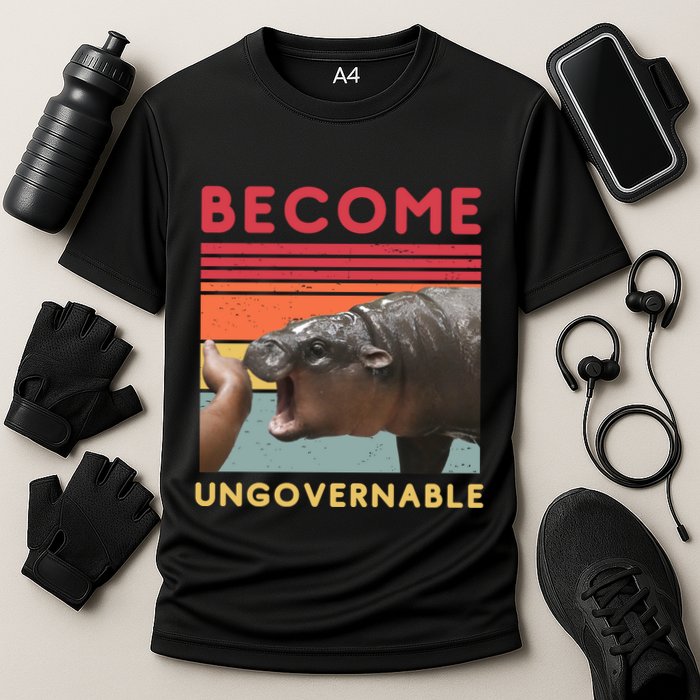 Become Ungovernable Moo Deng Hippo Performance Shirt
