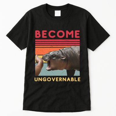 Become Ungovernable Moo Deng Hippo Tall T-Shirt