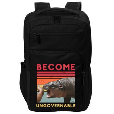 Become Ungovernable Moo Deng Hippo Impact Tech Backpack