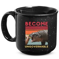 Become Ungovernable Moo Deng Hippo 15oz Campfire Ceramic Mug