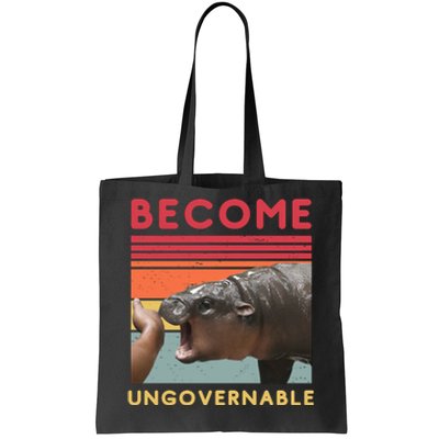 Become Ungovernable Moo Deng Hippo Tote Bag