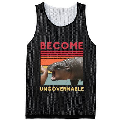 Become Ungovernable Moo Deng Hippo Mesh Reversible Basketball Jersey Tank