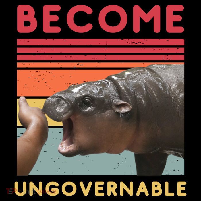 Become Ungovernable Moo Deng Hippo Youth Performance Sprint T-Shirt