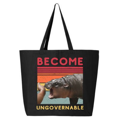 Become Ungovernable Moo Deng Hippo 25L Jumbo Tote