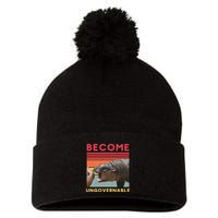 Become Ungovernable Moo Deng Hippo Pom Pom 12in Knit Beanie