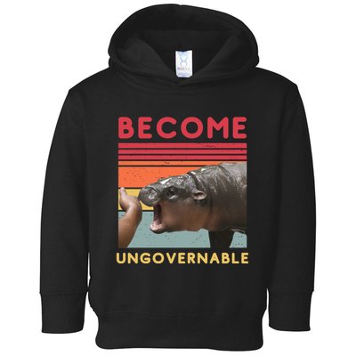 Become Ungovernable Moo Deng Hippo Toddler Hoodie