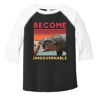 Become Ungovernable Moo Deng Hippo Toddler Fine Jersey T-Shirt