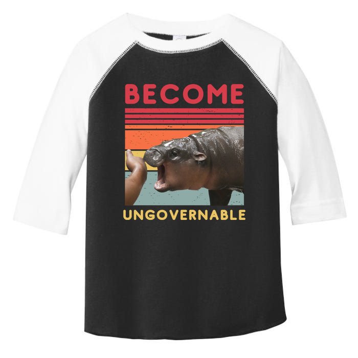 Become Ungovernable Moo Deng Hippo Toddler Fine Jersey T-Shirt
