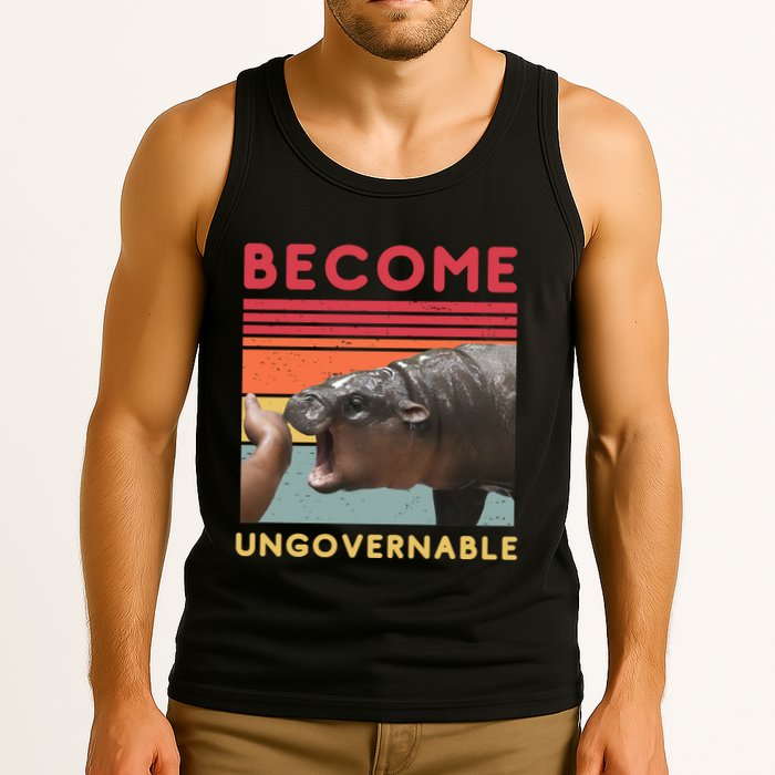 Become Ungovernable Moo Deng Hippo Tank Top