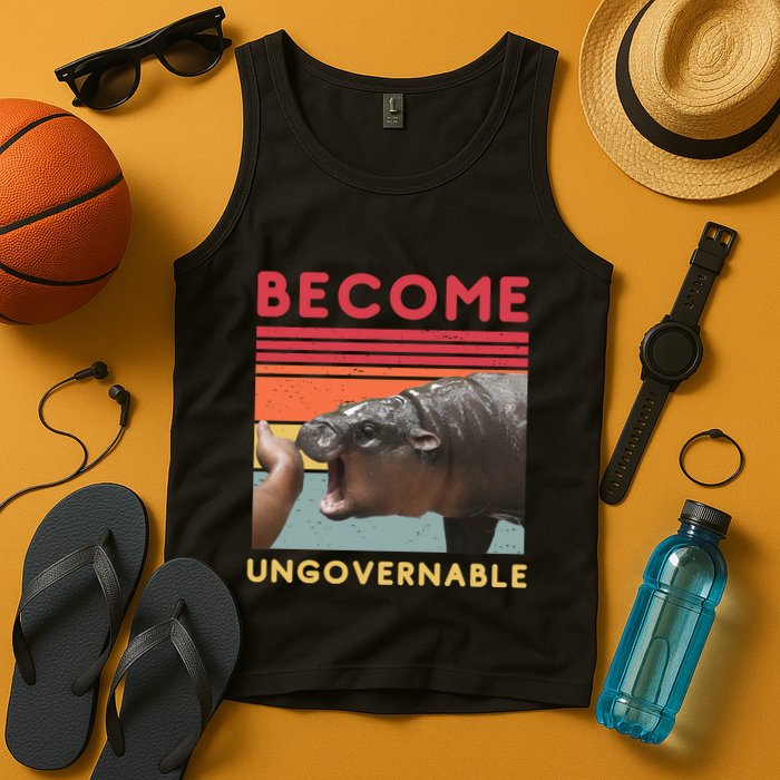 Become Ungovernable Moo Deng Hippo Tank Top